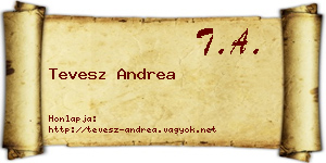 Tevesz Andrea névjegykártya